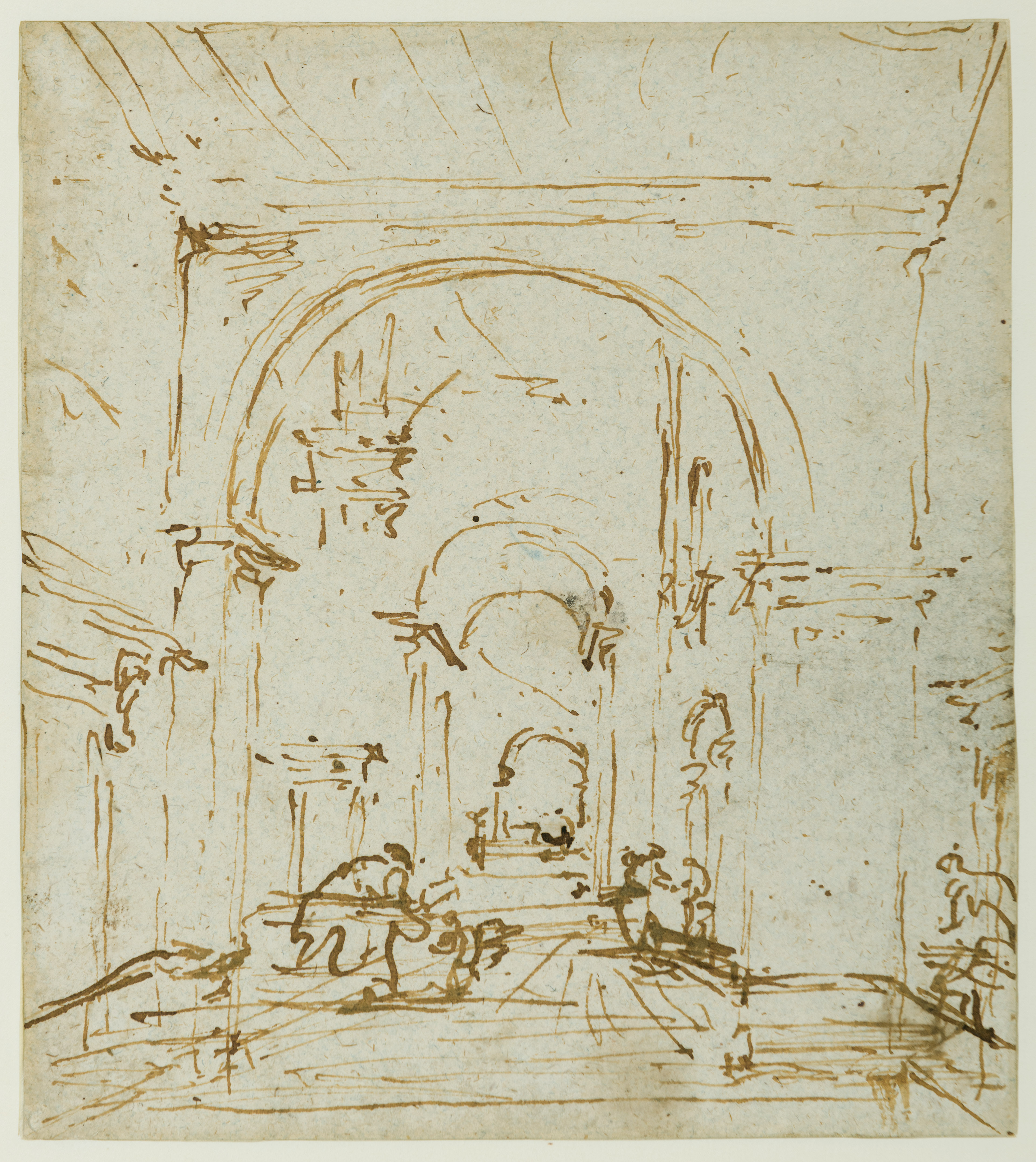 Perspective Study of a Venetian Colonnade